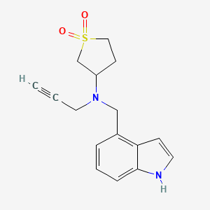 B2903304 3-{[(1H-indol-4-yl)methyl](prop-2-yn-1-yl)amino}-1lambda6-thiolane-1,1-dione CAS No. 1798002-70-6