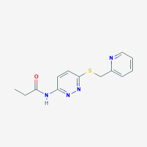 B2903312 N-(6-((pyridin-2-ylmethyl)thio)pyridazin-3-yl)propionamide CAS No. 1021135-80-7