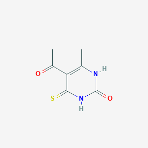 molecular formula C7H8N2O2S B2903324 5-acetyl-6-methyl-4-thioxo-3,4-dihydropyrimidin-2(1H)-one CAS No. 90151-12-5