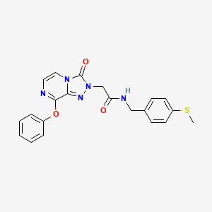 molecular formula C21H19N5O3S B2903330 N-(4-(methylthio)benzyl)-2-(3-oxo-8-phenoxy-[1,2,4]triazolo[4,3-a]pyrazin-2(3H)-yl)acetamide CAS No. 1251544-93-0