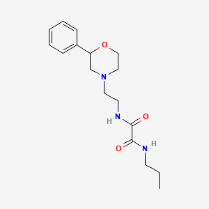 molecular formula C17H25N3O3 B2903337 N1-(2-(2-phenylmorpholino)ethyl)-N2-propyloxalamide CAS No. 954003-45-3