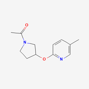 molecular formula C12H16N2O2 B2903338 1-(3-((5-Methylpyridin-2-yl)oxy)pyrrolidin-1-yl)ethanone CAS No. 1903046-78-5