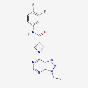 molecular formula C16H15F2N7O B2903345 N-(3,4-difluorophenyl)-1-(3-ethyl-3H-[1,2,3]triazolo[4,5-d]pyrimidin-7-yl)azetidine-3-carboxamide CAS No. 1448054-14-5