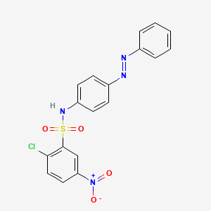 molecular formula C18H13ClN4O4S B2903346 2-chloro-5-nitro-N-(4-phenyldiazenylphenyl)benzenesulfonamide CAS No. 463353-01-7
