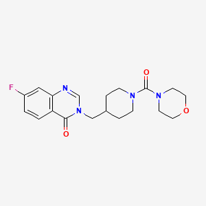 7-Fluoro-3-[[1-(morpholine-4-carbonyl)piperidin-4-yl]methyl]quinazolin-4-one