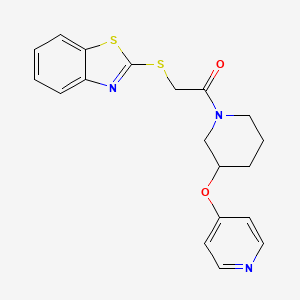 molecular formula C19H19N3O2S2 B2903349 2-(Benzo[d]thiazol-2-ylthio)-1-(3-(pyridin-4-yloxy)piperidin-1-yl)ethanone CAS No. 2034525-48-7