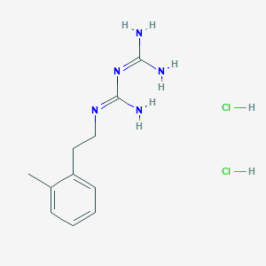 molecular formula C11H19Cl2N5 B2903360 1-(Diaminomethylidene)-2-[2-(2-methylphenyl)ethyl]guanidine;dihydrochloride CAS No. 2567497-39-4