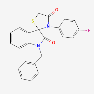 molecular formula C23H17FN2O2S B2903361 1-Benzyl-3'-(4-fluorophenyl)-1,2-dihydrospiro[indole-3,2'-[1,3]thiazolidine]-2,4'-dione CAS No. 860784-61-8