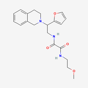 N1-(2-(3,4-dihydroisoquinolin-2(1H)-yl)-2-(furan-2-yl)ethyl)-N2-(2-methoxyethyl)oxalamide