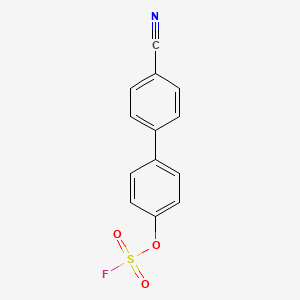 molecular formula C13H8FNO3S B2903370 1-Cyano-4-(4-fluorosulfonyloxyphenyl)benzene CAS No. 2250263-66-0