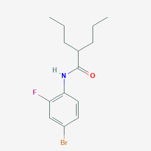 molecular formula C14H19BrFNO B290338 N-(4-bromo-2-fluorophenyl)-2-propylpentanamide 