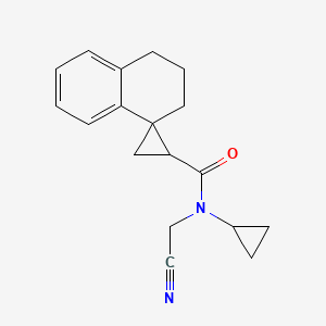 molecular formula C18H20N2O B2903384 N-(cyanomethyl)-N-cyclopropyl-3',4'-dihydro-2'H-spiro[cyclopropane-1,1'-naphthalene]-3-carboxamide CAS No. 1795278-82-8