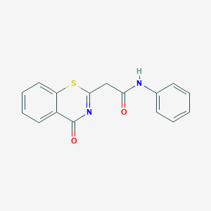 molecular formula C16H12N2O2S B2903400 2-(4-oxo-4H-1,3-benzothiazin-2-yl)-N-phenylacetamide CAS No. 93666-41-2