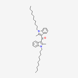 molecular formula C39H56N2O B2903402 Bis(1-decyl-2-methylindol-3-yl)methanone CAS No. 301164-80-7