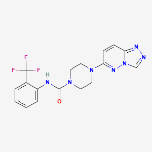 molecular formula C17H16F3N7O B2903415 4-[1,2,4]triazolo[4,3-b]pyridazin-6-yl-N-[2-(trifluoromethyl)phenyl]piperazine-1-carboxamide CAS No. 904576-68-7