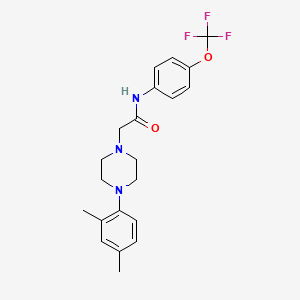 molecular formula C21H24F3N3O2 B2903416 2-[4-(2,4-dimethylphenyl)piperazin-1-yl]-N-[4-(trifluoromethoxy)phenyl]acetamide CAS No. 882082-37-3