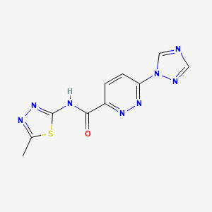 N-(5-methyl-1,3,4-thiadiazol-2-yl)-6-(1H-1,2,4-triazol-1-yl)pyridazine-3-carboxamide