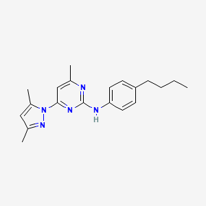 N-(4-butylphenyl)-4-(3,5-dimethyl-1H-pyrazol-1-yl)-6-methylpyrimidin-2-amine