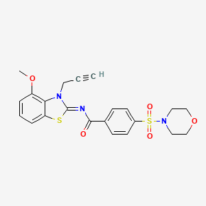molecular formula C22H21N3O5S2 B2903428 N-(4-methoxy-3-prop-2-ynyl-1,3-benzothiazol-2-ylidene)-4-morpholin-4-ylsulfonylbenzamide CAS No. 868377-31-5