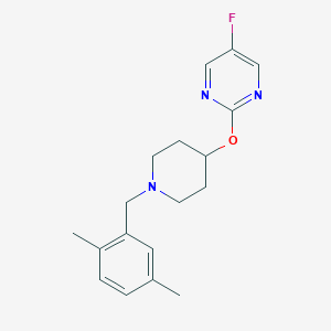 2-[1-[(2,5-Dimethylphenyl)methyl]piperidin-4-yl]oxy-5-fluoropyrimidine