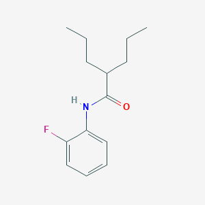 molecular formula C14H20FNO B290344 N-(2-fluorophenyl)-2-propylpentanamide 