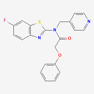 molecular formula C21H16FN3O2S B2903441 N-(6-fluorobenzo[d]thiazol-2-yl)-2-phenoxy-N-(pyridin-4-ylmethyl)acetamide CAS No. 941994-48-5