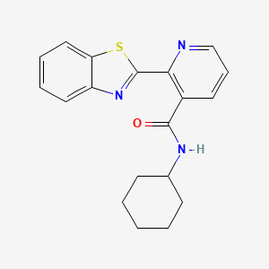 molecular formula C19H19N3OS B2903444 2-(1,3-benzothiazol-2-yl)-N-cyclohexylpyridine-3-carboxamide CAS No. 873857-01-3