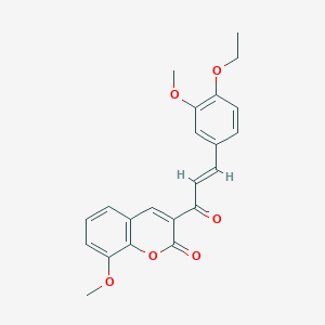 3-[(2E)-3-(4-ethoxy-3-methoxyphenyl)prop-2-enoyl]-8-methoxy-2H-chromen-2-one