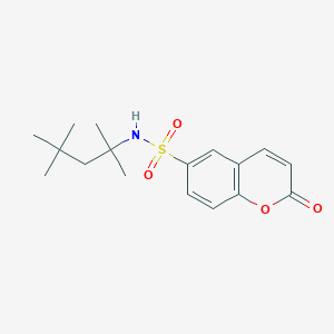 molecular formula C17H23NO4S B2903446 2-oxo-N-(2,4,4-trimethylpentan-2-yl)-2H-chromene-6-sulfonamide CAS No. 2415624-64-3