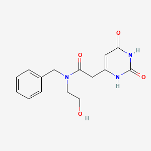 N-benzyl-2-(2,4-dioxo-1H-pyrimidin-6-yl)-N-(2-hydroxyethyl)acetamide