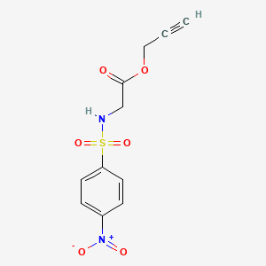 molecular formula C11H10N2O6S B2903457 Prop-2-ynyl 2-[(4-nitrophenyl)sulfonylamino]acetate CAS No. 312591-13-2