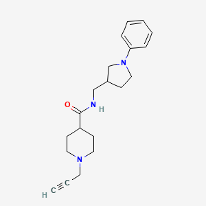 N-[(1-phenylpyrrolidin-3-yl)methyl]-1-(prop-2-yn-1-yl)piperidine-4-carboxamide