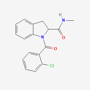 molecular formula C17H15ClN2O2 B2903463 1-(2-chlorobenzoyl)-N-methylindoline-2-carboxamide CAS No. 1101191-41-6