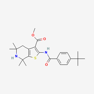 Methyl 2-[(4-tert-butylbenzoyl)amino]-5,5,7,7-tetramethyl-4,6-dihydrothieno[2,3-c]pyridine-3-carboxylate