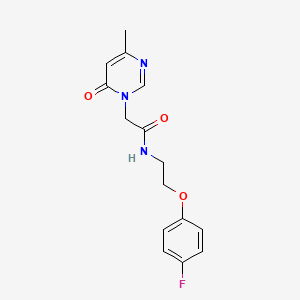molecular formula C15H16FN3O3 B2903469 N-(2-(4-fluorophenoxy)ethyl)-2-(4-methyl-6-oxopyrimidin-1(6H)-yl)acetamide CAS No. 1211287-09-0