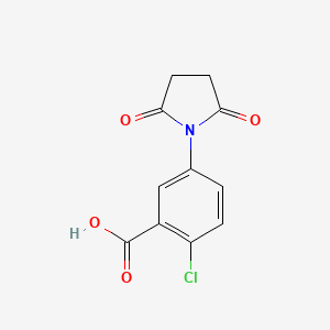 molecular formula C11H8ClNO4 B2903474 2-Chloro-5-(2,5-dioxo-pyrrolidin-1-yl)-benzoic acid CAS No. 313480-55-6
