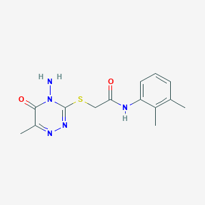 molecular formula C14H17N5O2S B2903479 2-[(4-amino-6-methyl-5-oxo-1,2,4-triazin-3-yl)sulfanyl]-N-(2,3-dimethylphenyl)acetamide CAS No. 540771-85-5