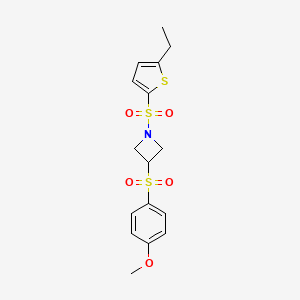 1-((5-Ethylthiophen-2-yl)sulfonyl)-3-((4-methoxyphenyl)sulfonyl)azetidine