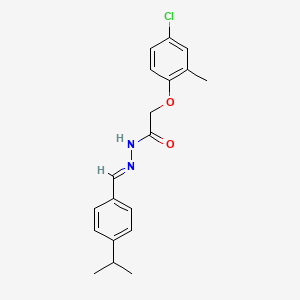 (E)-2-(4-chloro-2-methylphenoxy)-N'-(4-isopropylbenzylidene)acetohydrazide