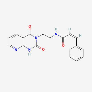 molecular formula C18H16N4O3 B2903484 (Z)-N-(2-(2,4-dioxo-1,2-dihydropyrido[2,3-d]pyrimidin-3(4H)-yl)ethyl)-3-phenylacrylamide CAS No. 2035003-42-8