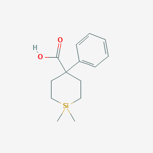 1,1-Dimethyl-4-phenylsilinane-4-carboxylic acid