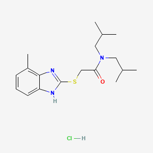 N,N-diisobutyl-2-((4-methyl-1H-benzo[d]imidazol-2-yl)thio)acetamide hydrochloride