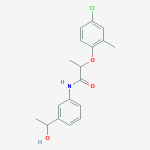 2-(4-chloro-2-methylphenoxy)-N-[3-(1-hydroxyethyl)phenyl]propanamide