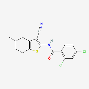 2,4-dichloro-N-(3-cyano-5-methyl-4,5,6,7-tetrahydro-1-benzothiophen-2-yl)benzamide