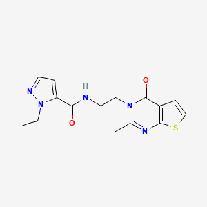 1-ethyl-N-(2-(2-methyl-4-oxothieno[2,3-d]pyrimidin-3(4H)-yl)ethyl)-1H-pyrazole-5-carboxamide