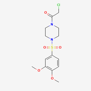2-Chloro-1-[4-(3,4-dimethoxybenzenesulfonyl)piperazin-1-yl]ethan-1-one