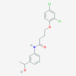 molecular formula C18H19Cl2NO3 B290352 4-(2,4-dichlorophenoxy)-N-[3-(1-hydroxyethyl)phenyl]butanamide 