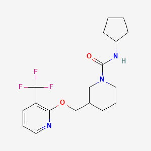 N-Cyclopentyl-3-[[3-(trifluoromethyl)pyridin-2-yl]oxymethyl]piperidine-1-carboxamide