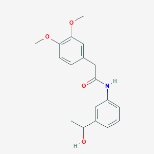 2-(3,4-dimethoxyphenyl)-N-[3-(1-hydroxyethyl)phenyl]acetamide