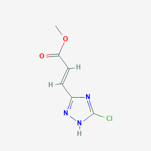 molecular formula C6H6ClN3O2 B2903532 methyl (2E)-3-(3-chloro-1H-1,2,4-triazol-5-yl)prop-2-enoate CAS No. 1322627-53-1